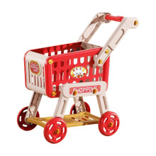 (rot) Spielzeug-Einkaufswagen, kreativer Supermarkt-Handwagen, Spielzeug für Babys, Kinder, Jungen und