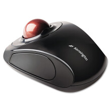 Kensington Orbit Wireless Trackball Maus mit Touch Scroll Ring (K72352EU), Schwarz