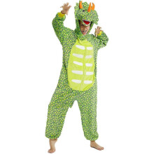 (S-Groen) Triceratops Animal Onesie Halloween Pyjama Animal Cosplay Kostuum voor Volwassenen