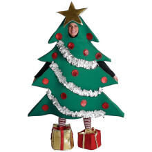 Unisex Weihnachten Grün Cosplay Kleidung Sets Lustige Baum Geformt Bühne Leistung Kostüm + geschenk