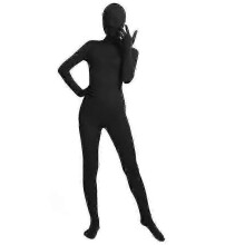 (L)Unisex Ganzkörperstrumpfhose Spandex Dehnbar Schwarz Cosplay Kostüm Halloween Party