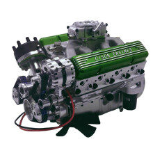 (Grün) V8 Mechanisches Motorornament, einfach zu montierendes Display für den Schreibtisch