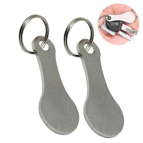 Universal Shopping Trolley Release Key 2Pcs - Removable Token Key Chip for Trolleys 2
