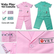 (Pink) Tierarzt-Set, Rollenspiel-Ankleide-Arzt-Outfit-Set für Kinder – Ärzte-Set