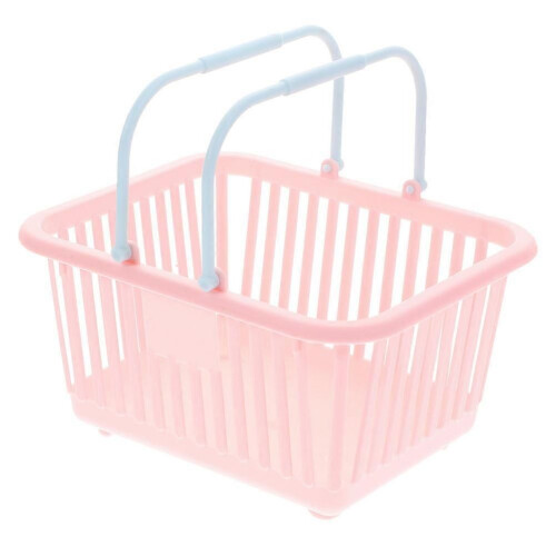 Ventilated Reusable Storage Basket with Handle – Multi Use Carrying Bin for Bathroom, Shopping, and 1