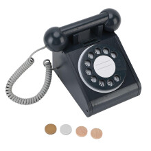 Vintage Wählscheibe Telefon Spielzeug Frühe Pädagogische Rolle Spielen Holz Retro Festnetz Telefon Spielzeug