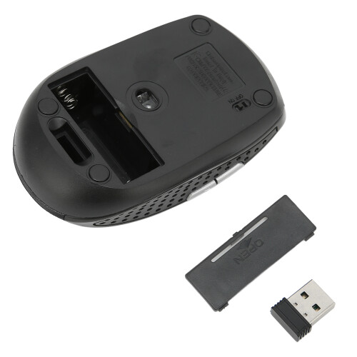 Mini kabellose Maus 2,4 GHz, 3 DPI-Stufen, Schwarz, USB 2