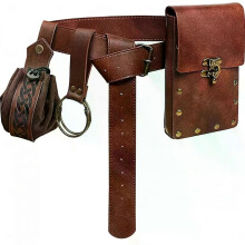 Vintage Mittelalterlicher Rollenspielgürtel Kupfermünzen-Gürteltasche Renaissance Dampfergürtel Rollenspiel
