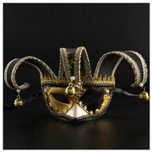 (Schwarz) Vintage Venezianer Harlequins Augen Maske Vollgesichts-Partymaske Unisex Party Halloween Kostüm