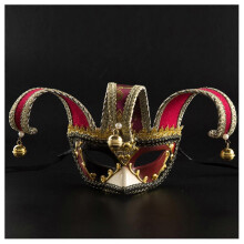 (Rot) Vintage Venezianer Harlequins Augen Maske Vollgesichts-Partymaske Unisex Party Halloween Kostüm