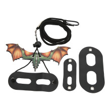 Verstellbares Reptilienhalsband mit Leine für Eidechsen & Hamster, 180cm Orange