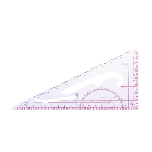 Multifunctional Plastic Quilt Ruler for Precision Cutting and Patchwork Crafting, 12 Inch Size, Durable Design 2