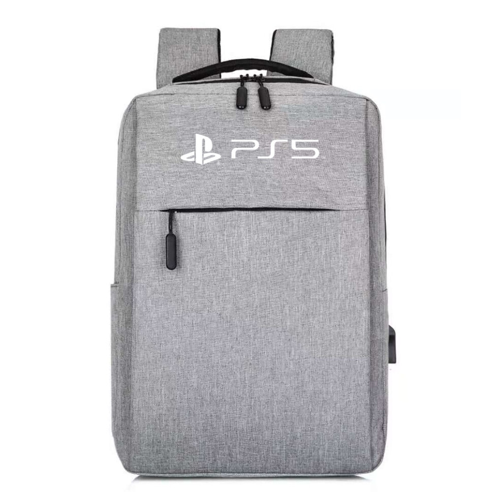 (Grey) Backpack Ps5 For Canvas Carry Sqaure Bags Black Grey Storage Accessories Handbag