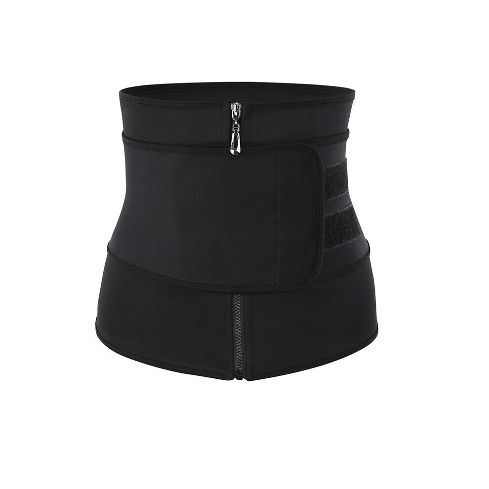 (Black, 2XL) Trainer Women Waist Neoprene Belt Sauna Sweat Body Shaper Tummy Slimmer Control