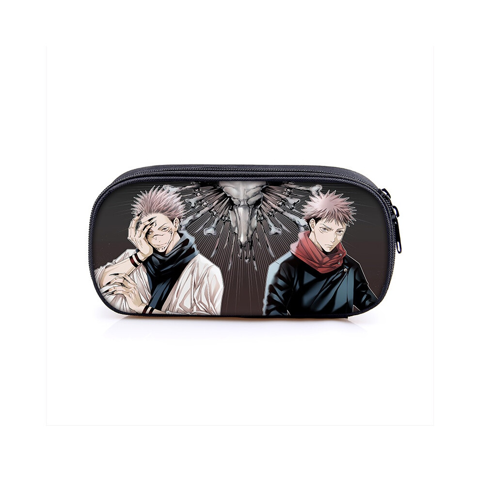 (21) Kaisen Jujutsu Pencil Box Students Anime Pen Case Stationery Storage Bag Makeup