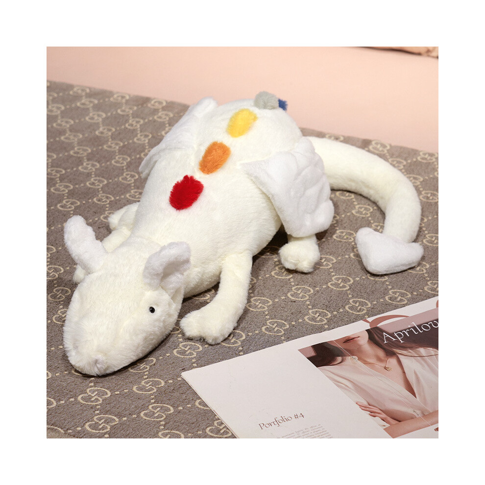 (White Color, 70cm) Dragon Colorful Soft Plush Doll Pillow For Kids Room Decor Present Birthday And-image-OPC-PK5KDNJ-NEW