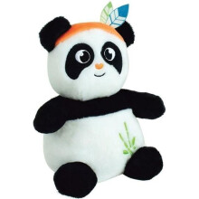 Wärmestofftier INDIAN PANDA - JEMINI - H 21 cm - Weiß und Schwarz - Baby