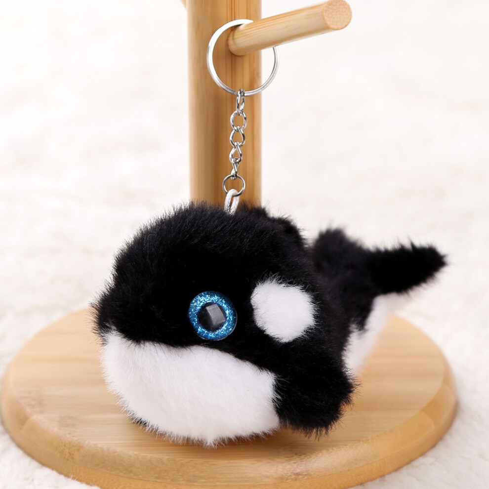(Orca) Whale Octopus Killer Crab Plush Keychain Toy Soft Pp Cotton Gift Bag Charm Girls