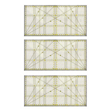 3X Cutting Ruler Multi-Purpose Patchwork Fabric Quilt Ruler DIY Clothing Design Cutting Mat 30x15 cm