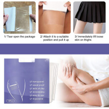 10 Stück Oberschenkel-Toning-Sticker Klare Klebestreifen gegen Cellulite & erschlaffte Haut
