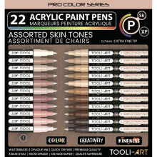 SET DI MARCATORI ACRILICI TOOLI TONALITÀ SEDIE 22 COLORI EF 07mm