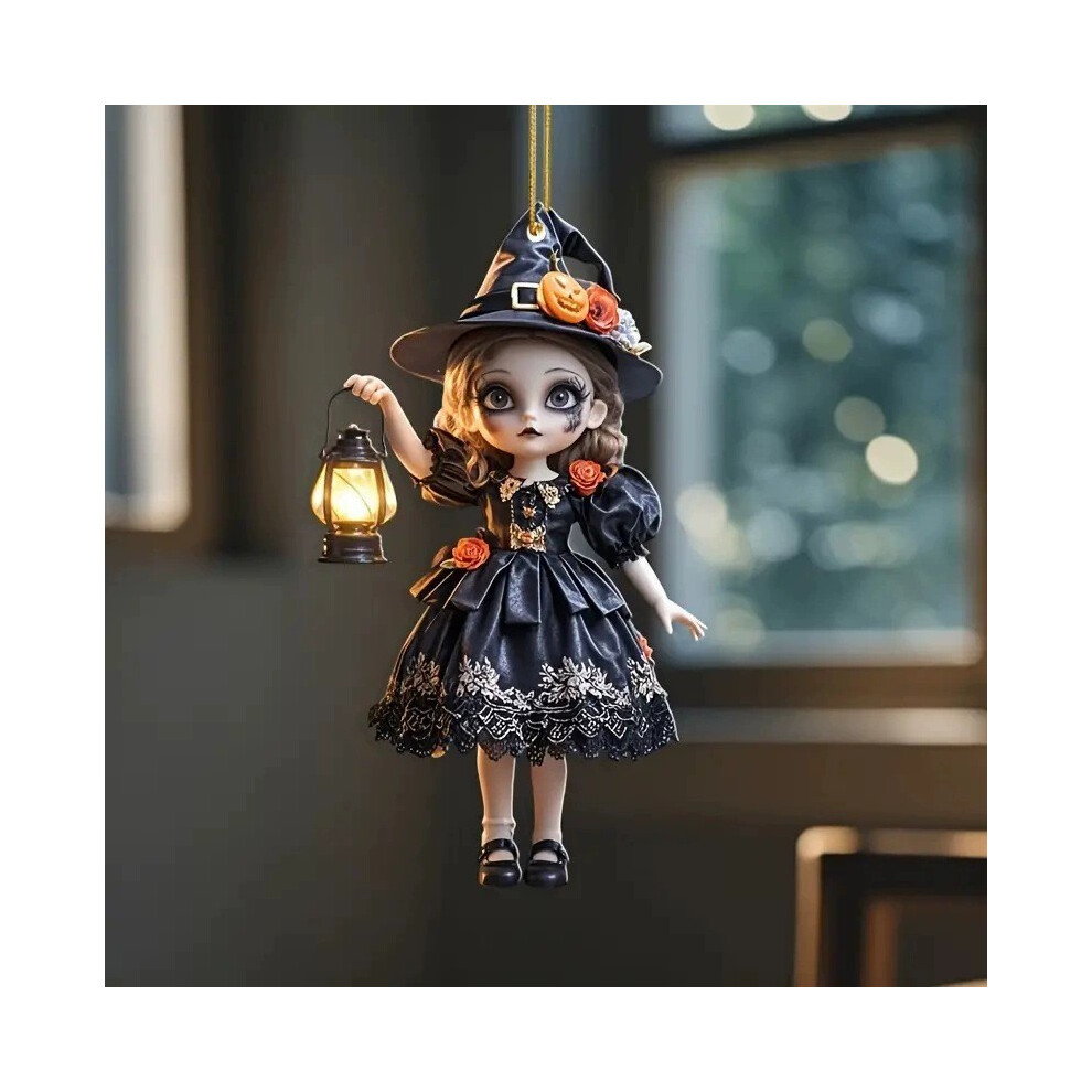 Pumpkin Vehicle Acrylic Witch Halloween Pendant For Interior Car Decoration-image-OPC-PK5KRNC-NEW