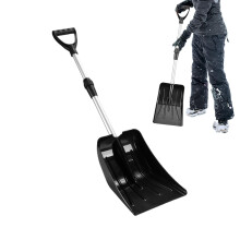 Snow Shovel Adjustable D-Handle Winter Shovel for Kids and Adults, Multifunctional Sledge Shovel for Driveway and Garden Use