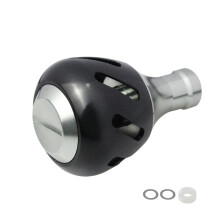 Fischereigierhaut Water Drop Fishing Reel Rocker Arm Aluminum Fishing Reel Handle Arm Metal Black 40mm
