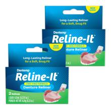 Dentemp Denture Reline Kit  Advanced Formula Reline It Denture Reliner (2er-Pack)  Zahnersatz-Kit zum Nachrsten und Festziehen von Zahnprothes