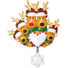 (4) 2025 Christmas Tree Hanging Ornaments merry Christmas Elk Pendant Family Xmas Tree Diy Name Ornament Deer