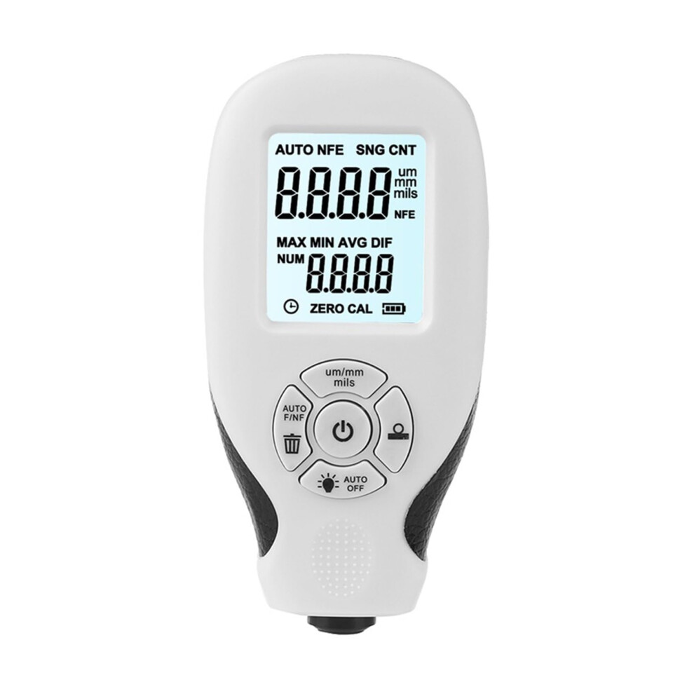 Paint Thickness Gauge 0-2000Um Digital Lcd Automotive Coating Thickness Tester High Precision White Backlight Tool 6947110645049