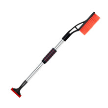 Snow Shovel for Car, Foldable Snow Shovel with Telescopic Handle, Portable Red Snow Shovel for Driveway and Garage