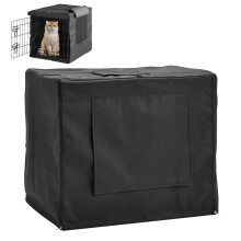 Dog Kennel Cover for Dog Crate Waterproof Dustproof Privacy Cover for Medium Large Dog Cages in Black Brown Colors