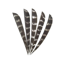 30 Pieces Archery 5 Inch Turkey Fletches Natural Feathers Right Left Wing Teardrop Shape for RIY Arrow Shaft