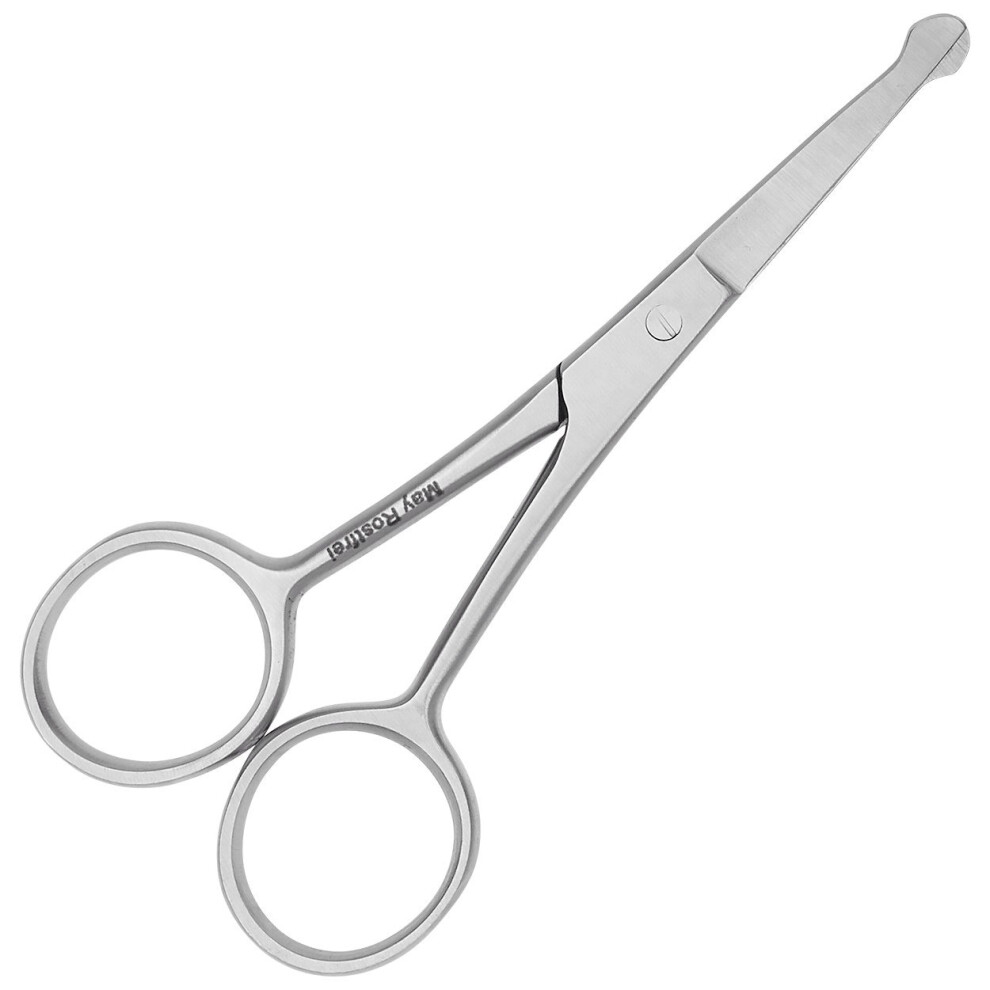 Nose Hair Scissors 4.1 Inch - Ear Hair Scissors for Men and Women - Facial Hair Trimmer Scissors Stainless Steel