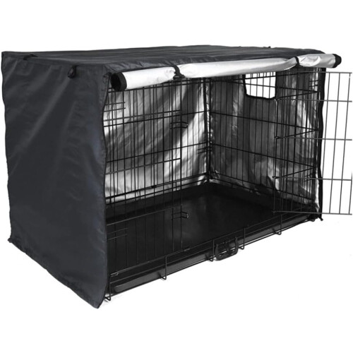 Pet Cage Cover with Multiple Access Points for Dogs, 36 Inch (91.4 cm), Durable Material, Easy Access Design 2