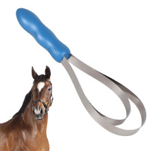 Pet Hair Brush for Horses, Double-Sided Stainless Steel Tool with Non-Slip Grip for Long, Short, and Double Coats