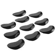 10 Stück Golf Eisen Schlägerkopf-Covers Set Schwarz Neopren Schutz