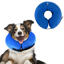 Dog Collar - Inflatable Dog Collar for Postoperative Protection, XL Size for Head, Chest, and Belly - Blue