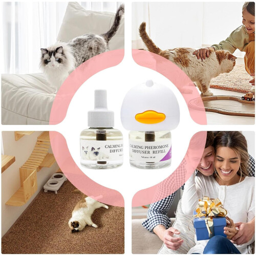 Calming Diffuser for Cats, 96 ml Plug-in Portable Diffuser for Stress Relief, Behavior Support for Kittens, Indoor/Outdoor Use 2
