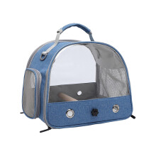 Travel Bird Backpack Cage - Clear Ventilated Pet Carrier for Small Animals, Lightweight with Breathable Mesh and Shoulder Straps
