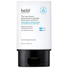 Belif Aqua Bomb SPF 45 protector solar de niacinamida hidratante (1.69 fl. Oz) - La verdadera crema PA +++++ Spectrum de amplio espectro Daily No Whi