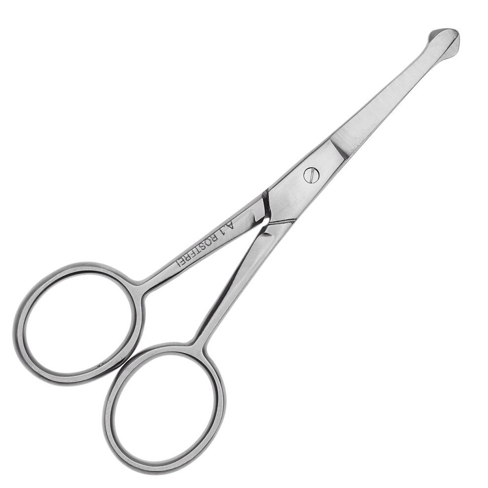 Nose Hair Scissors Stainless Steel 4.1" Length Ear Hair Trimmers Facial Hair Cutting Scissors Straight Blades