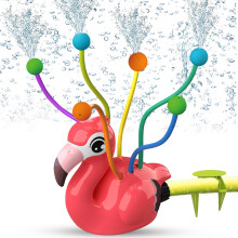 Water Toy Children Outdoor Octopus Sprinkler Flamingo, Garden Lawn Sprinkler for Boys and Girls, Fun Water Feature