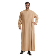 Muslim Robes for Men Thobe Arabic Prayer Clothing Ethnic Maxi Dress Khaki S Size Islamic Bathrobe Middle East Style