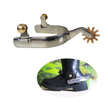 Stainless Steel Spurs for Equestrian Sports, Ladies Size with Brass Wheels, Only Spur Lady Size