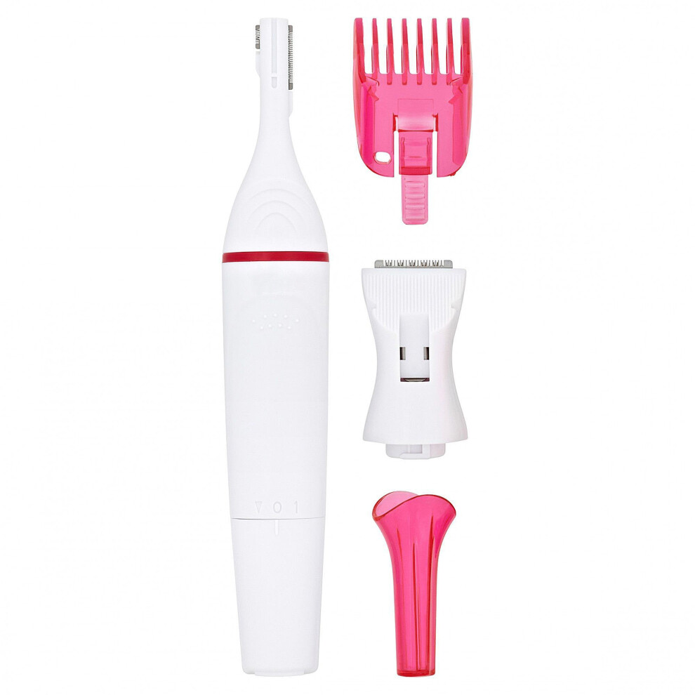 Electric Shaver for Face, Armpits, and Bikini Precision Trimmer with Eyebrow Grooming Attachment, Rechargeable Portable Design