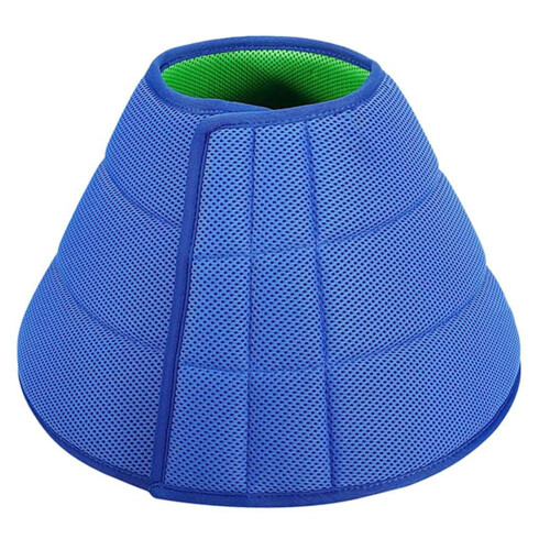 Dog Cone Collar for Wound Protection Medium Size Adjustable Soft Fabric with Clear Visibility and Comfortable Fit