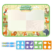 Water Painting Mat 44x30cm with 1 Drawing Area, 4 Templates, 2 Pens for Kids and Adults Portable Travel Use