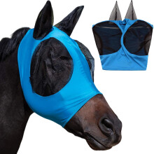 Fly Mask with Ears for Horses, Breathable Mesh with Fleece Padding, UV Protection, Equestrian Sports, Size Large